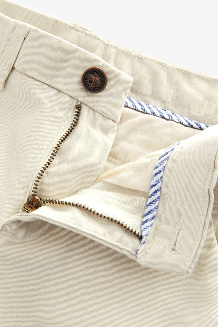 Boys Stretch Chino Trousers Ecru neutral