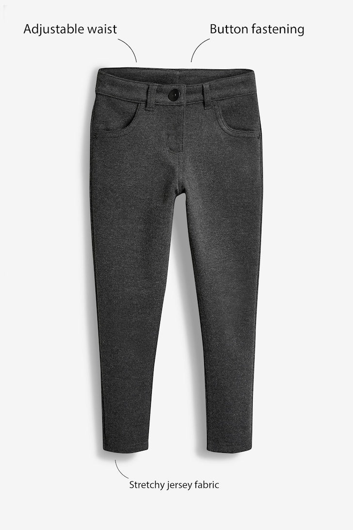 Girls Comfort Stretch Trousers Grey