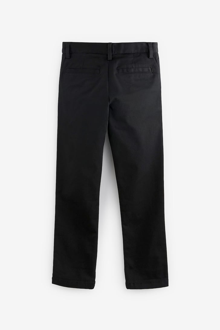 Boys Stretch Chino Trousers Black