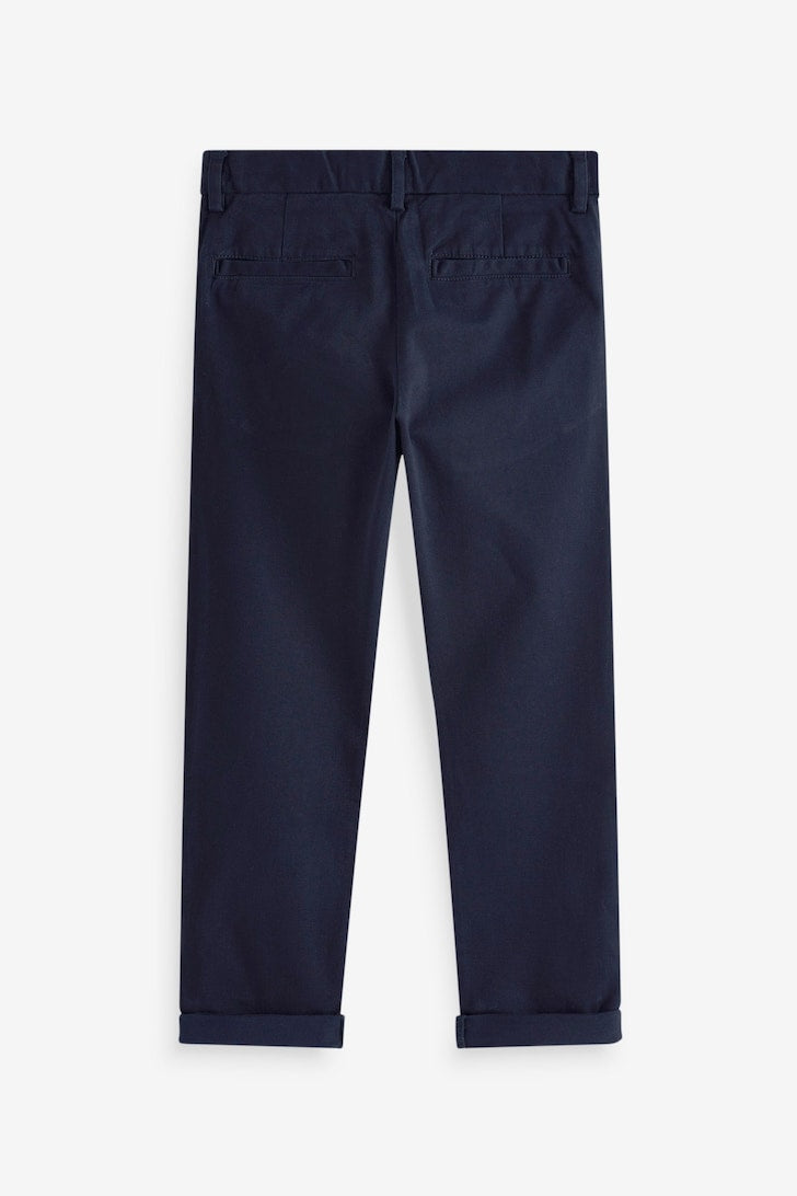 Boys Stretch Chino Trousers Navy blue