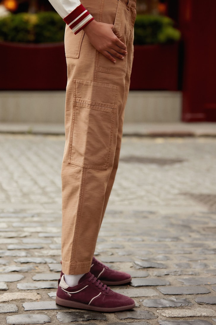 Barrel cut Trousers Camel