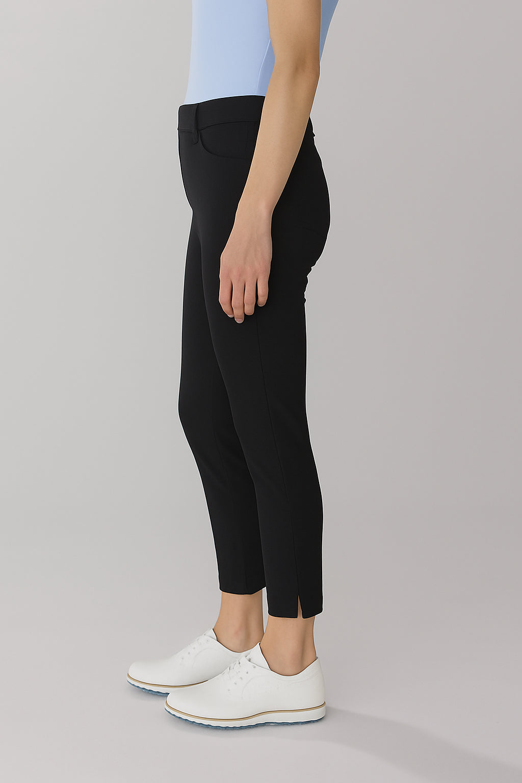 Womens Golf Capri Black