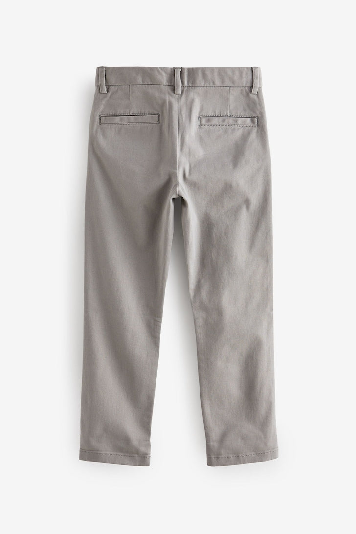 Boys Stretch Chino Trousers Light grey