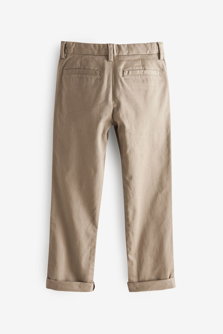 Boys Stretch Chino Trousers Stone