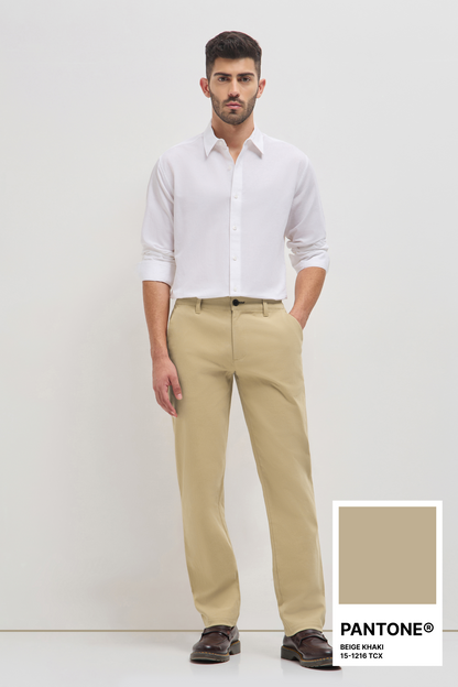 Classic Casual Chinos Beige Khaki