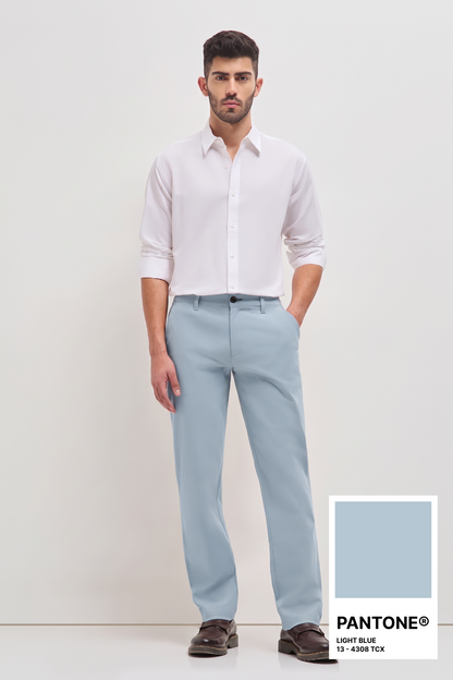 Classic Casual Chinos Light Blue