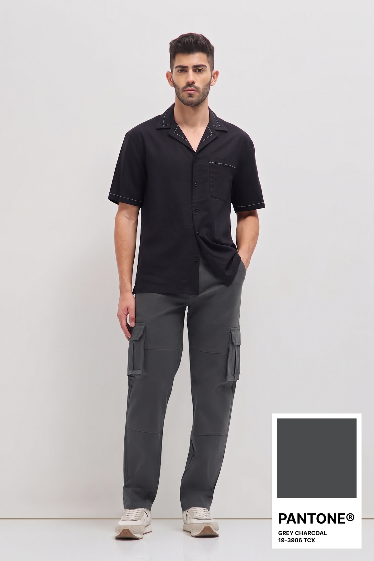 Classic Cargo Trouser Grey Charcoal