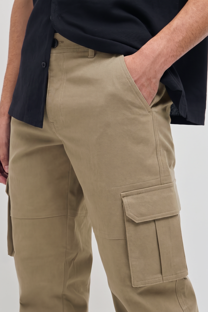 Classic Cargo Trouser Beige Khaki