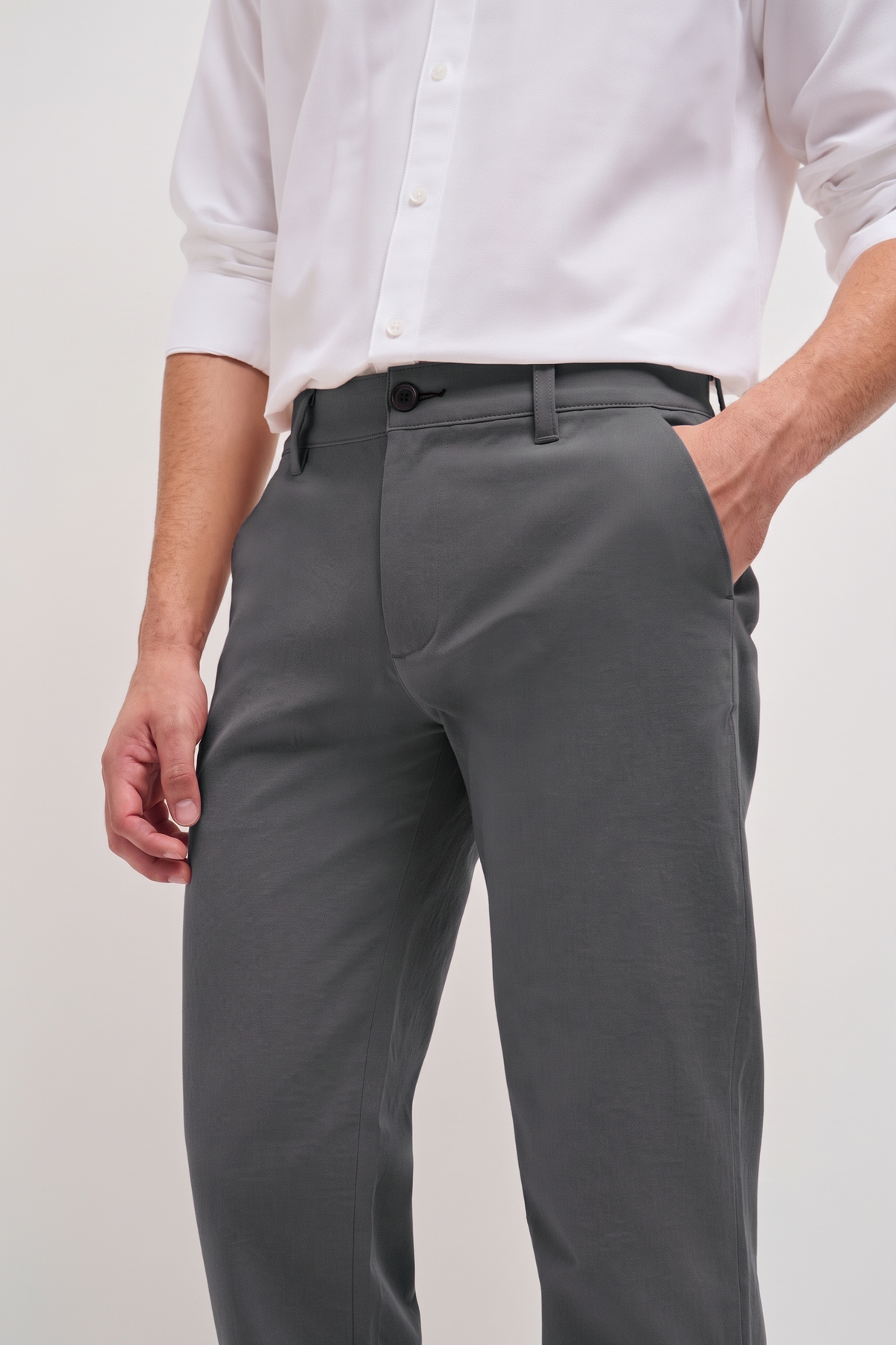 Classic Casual Chinos Grey Charcoal