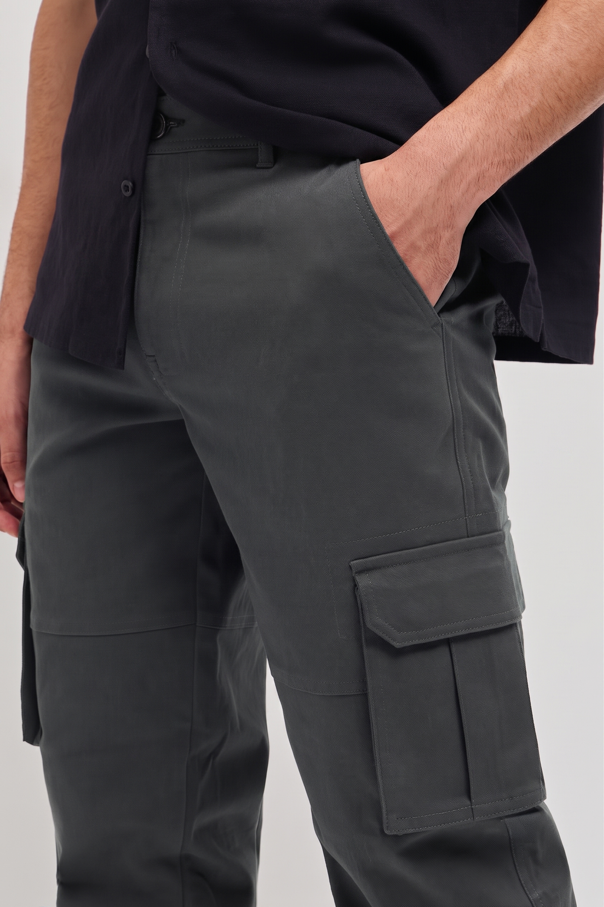 Classic Cargo Trouser Grey Charcoal