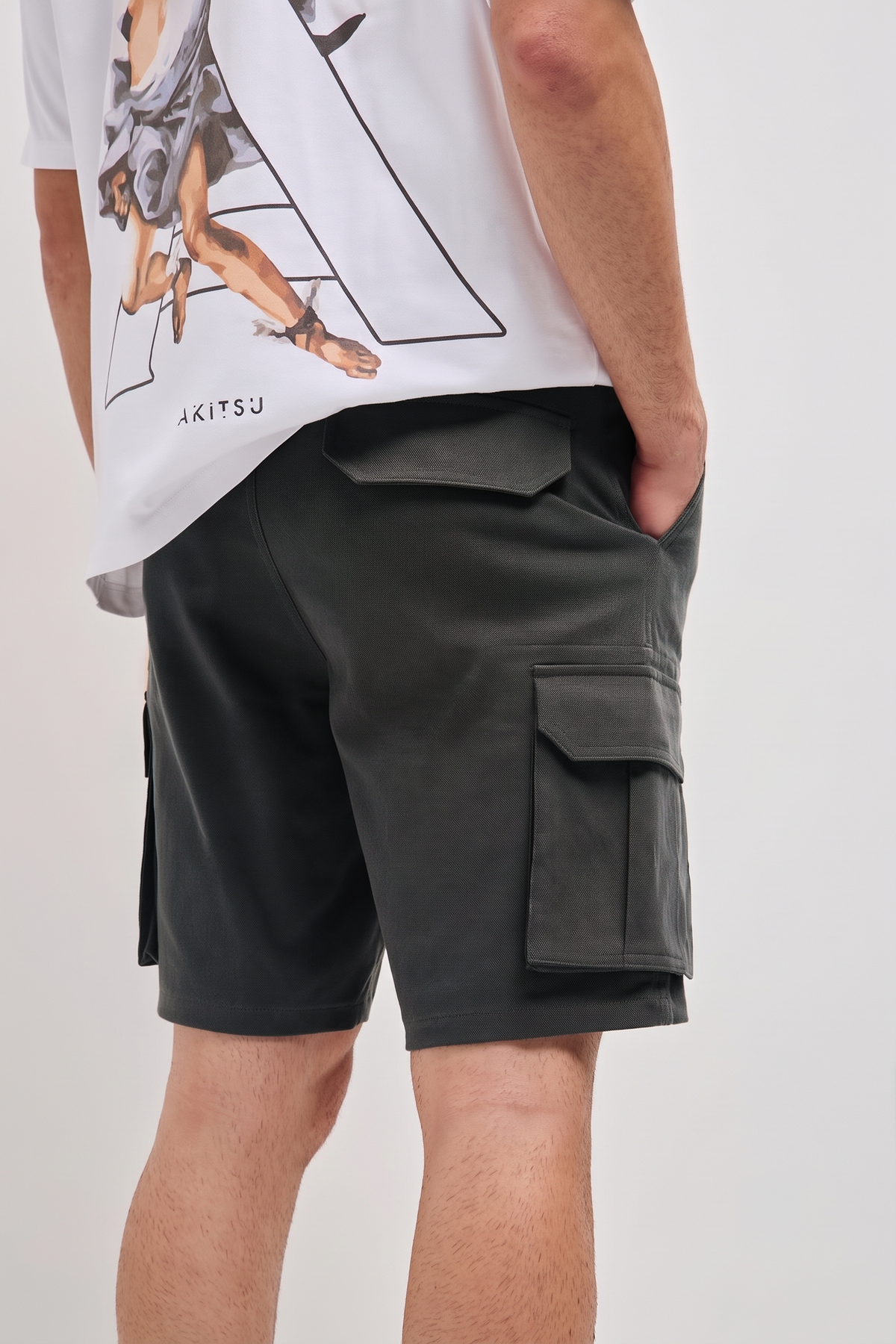 Classic Cargo Shorts Grey Charcoal
