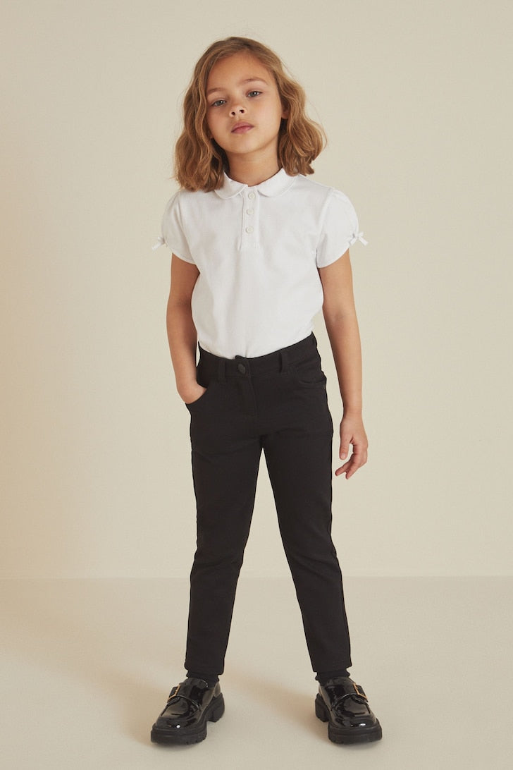 Girls Comfort Stretch Trousers Black