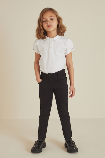 Girls Comfort Stretch Trousers Black