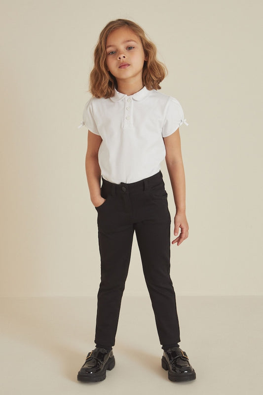 Girls Comfort Stretch Trousers Black