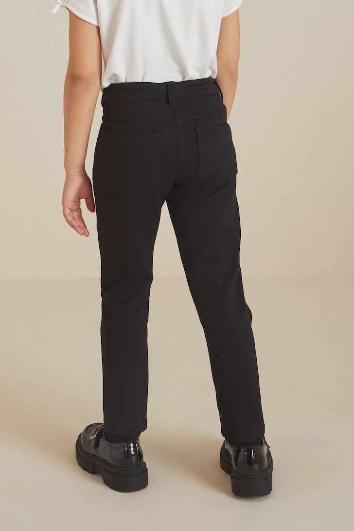 Girls Comfort Stretch Trousers Black
