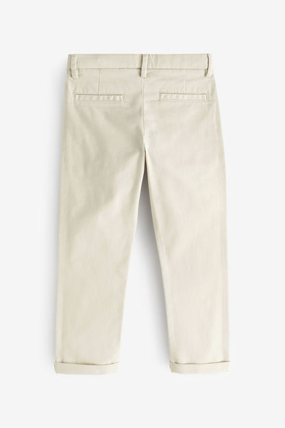 Boys Stretch Chino Trousers Ecru neutral