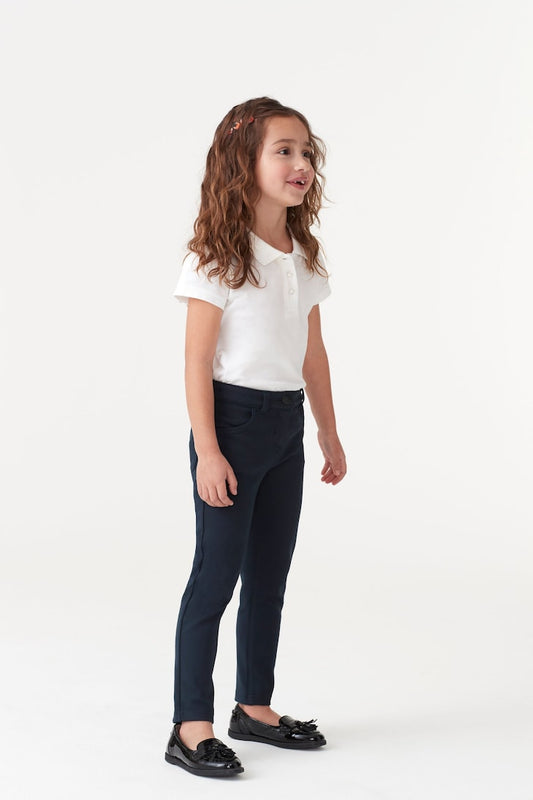 Girls Comfort Stretch Trousers Navy