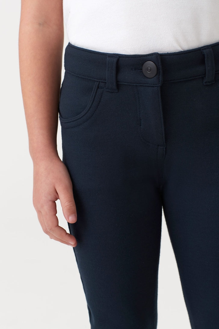Girls Comfort Stretch Trousers Navy
