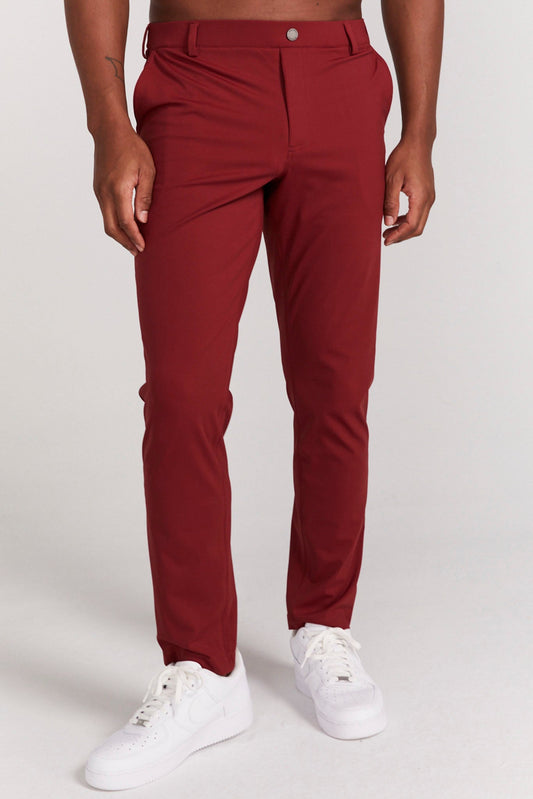 Tech Stretch Golf Chino Maroon