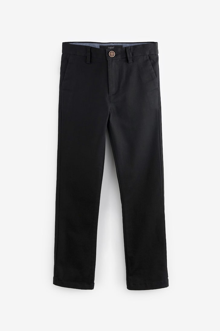 Boys Stretch Chino Trousers Black