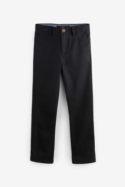 Boys Stretch Chino Trousers Black