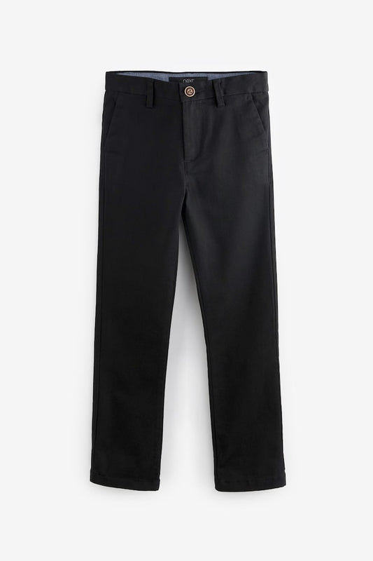 Boys Stretch Chino Trousers Black
