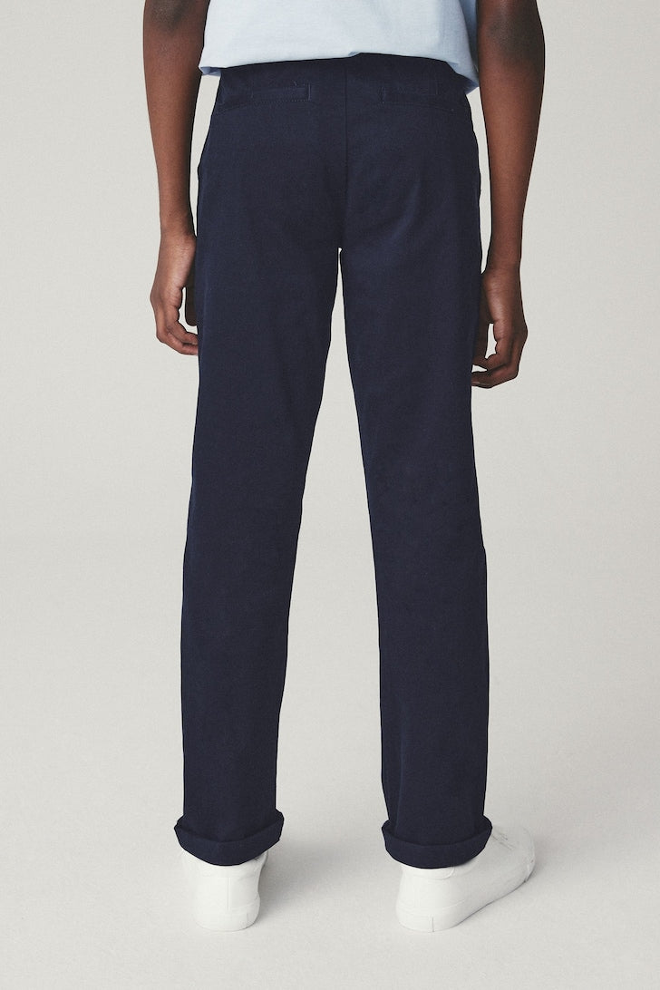 Boys Stretch Chino Trousers Navy blue