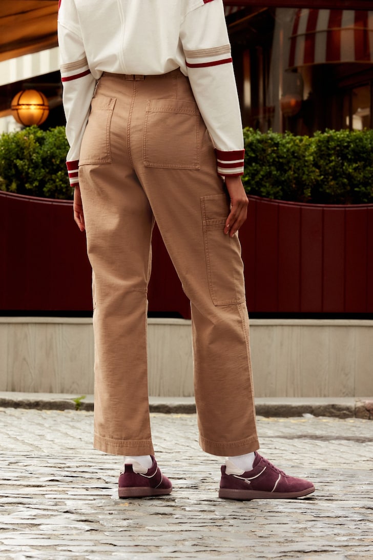 Barrel cut Trousers Camel