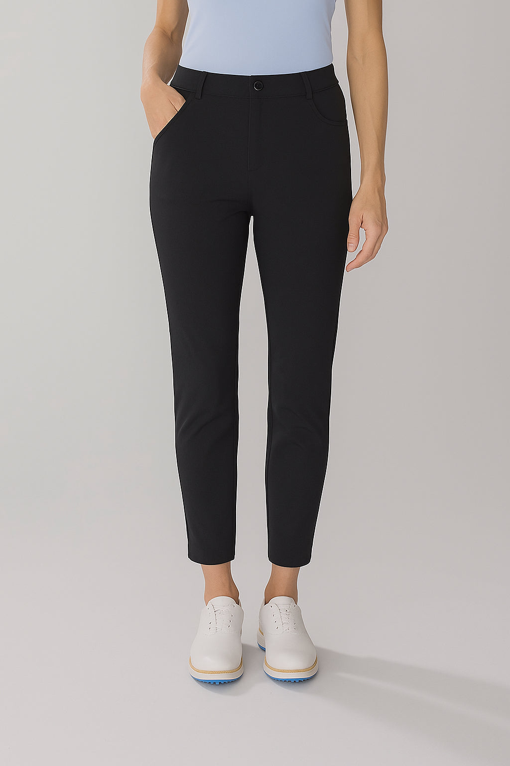 Womens Golf Capri Black
