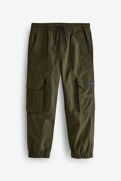 Boys Cargo Trousers Kakhi green