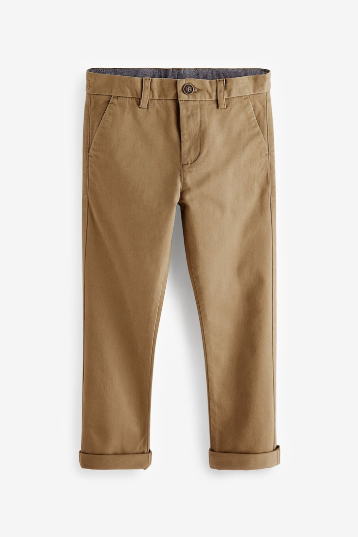 Boys Stretch Chino Trousers Neutral
