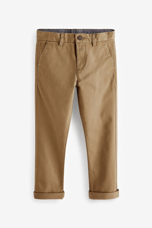 Boys Stretch Chino Trousers Neutral
