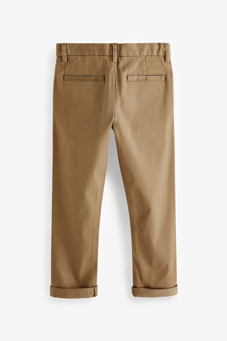 Boys Stretch Chino Trousers Neutral