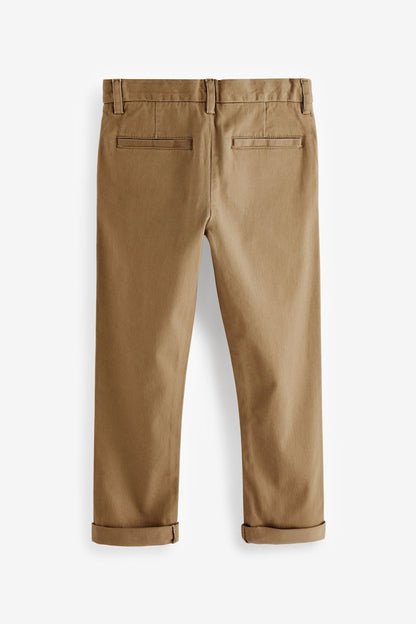 Boys Stretch Chino Trousers Neutral