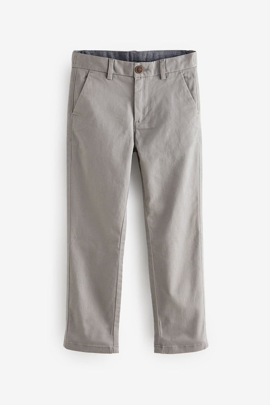 Boys Stretch Chino Trousers Light grey