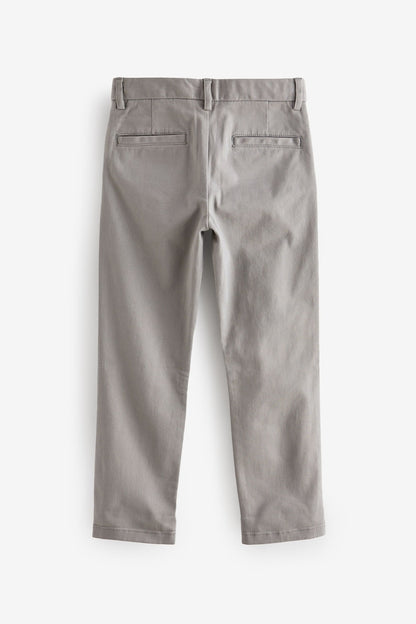 Boys Stretch Chino Trousers Light grey