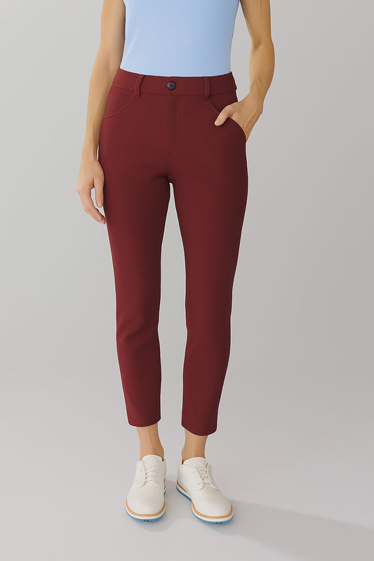 Womens Golf Capri Maroon