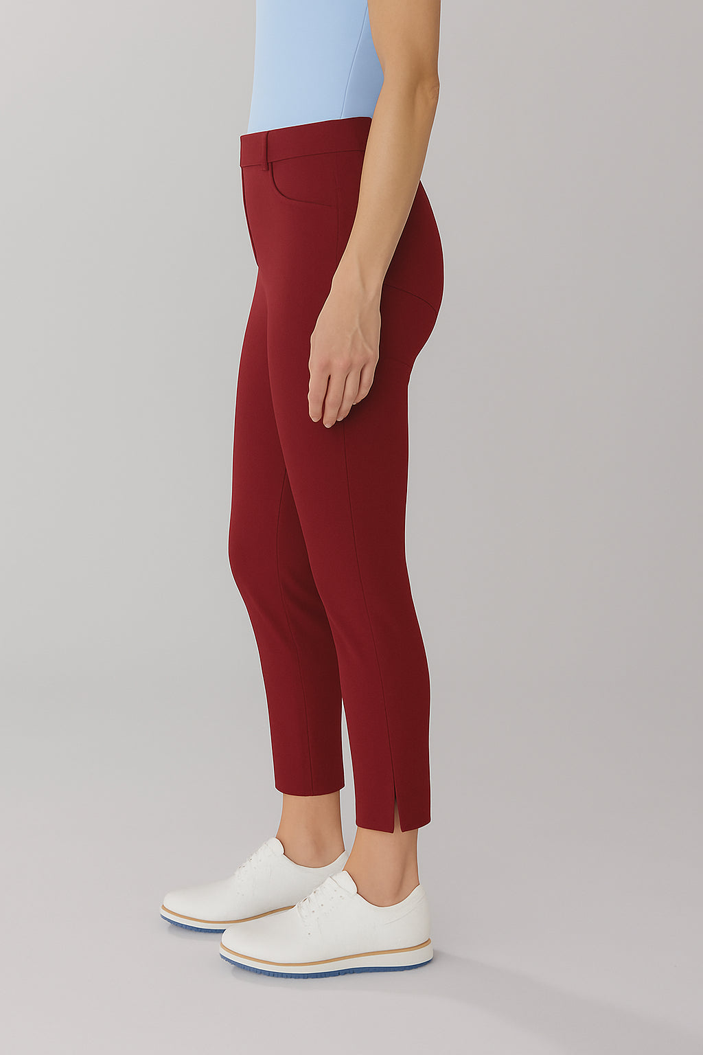 Womens Golf Capri Maroon