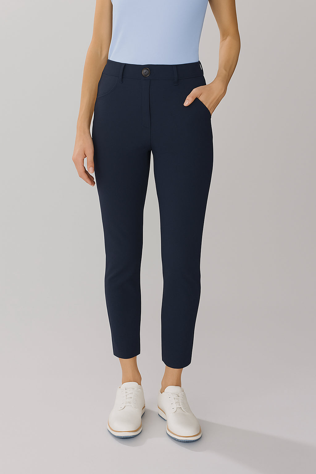 Womens Golf Capri Navy