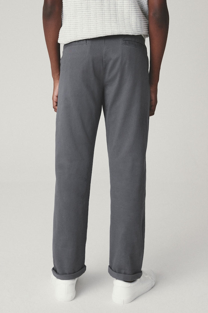 Boys Stretch Chino Trousers Charcoal grey