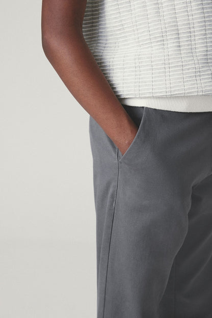 Boys Stretch Chino Trousers Charcoal grey