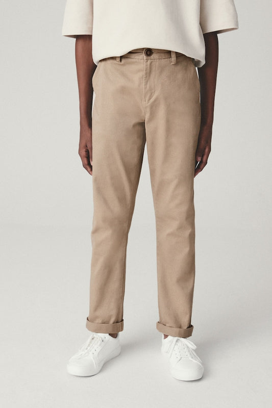 Boys Stretch Chino Trousers Stone
