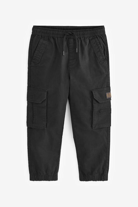 Boys Cargo Trousers Black