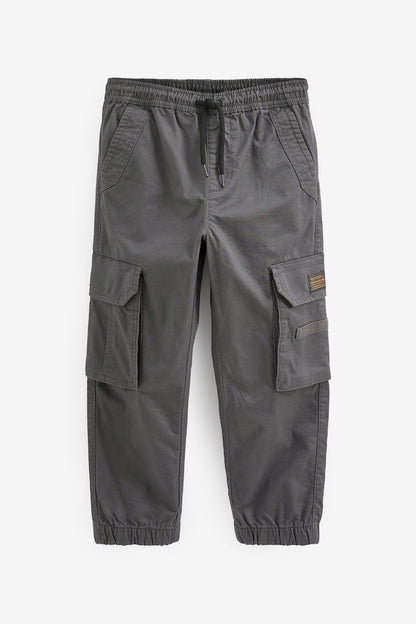 Boys Cargo Trousers Charcoal Grey